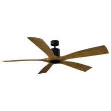 Modern Forms US - Fans Only FR-W1811-5-MB/DK - 54" Aviator 5 - Matte Black & Distressed Koa