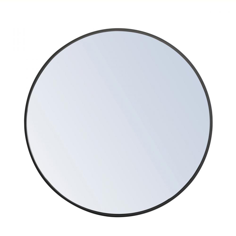 28" Round Eternity Mirror - Black