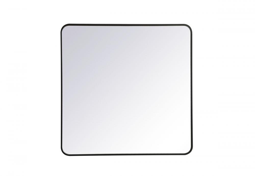 36x36 Rounded Edge Mirror - Black