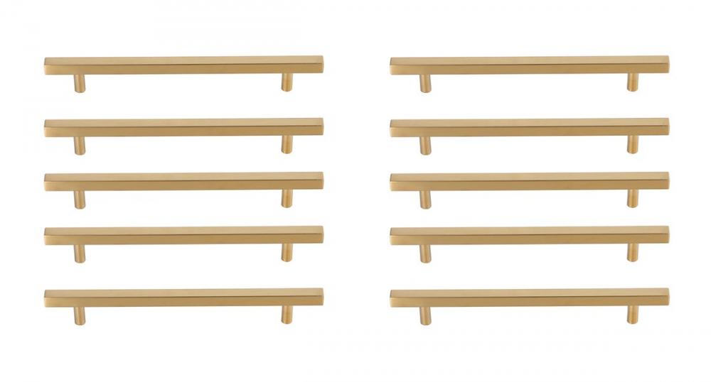 Dior 7-9/16" Center to Center Brass Bar Pull Multipack (set of 10)