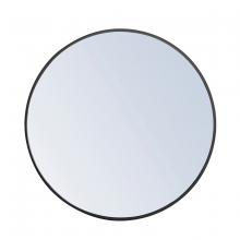 Elegant MR4034BK - 28" Round Eternity Mirror - Black