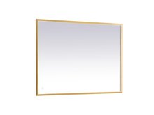Elegant MRE63030BR - Pier 30x30 Inch CCT-LED Mirror/Brass