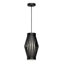 Alora Lighting PD434509MBOP - 9" 1Light Hana Pendant - Matte Black with Matte Opal Glass