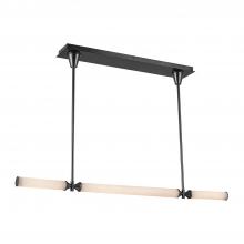Alora Lighting LP348148UBFR-UNV - 48" 3K-LED Edwin Linear Pendant - Urban Bronze/Frosted Ribbed Glass