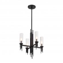 Alora Lighting CH335418MBCR - 18" 4-Light Torres Chandelier - Matte Black