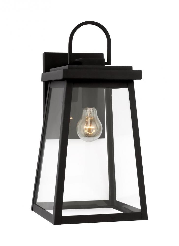 18" 1-Light Founders Exterior Wall Lantern - Black