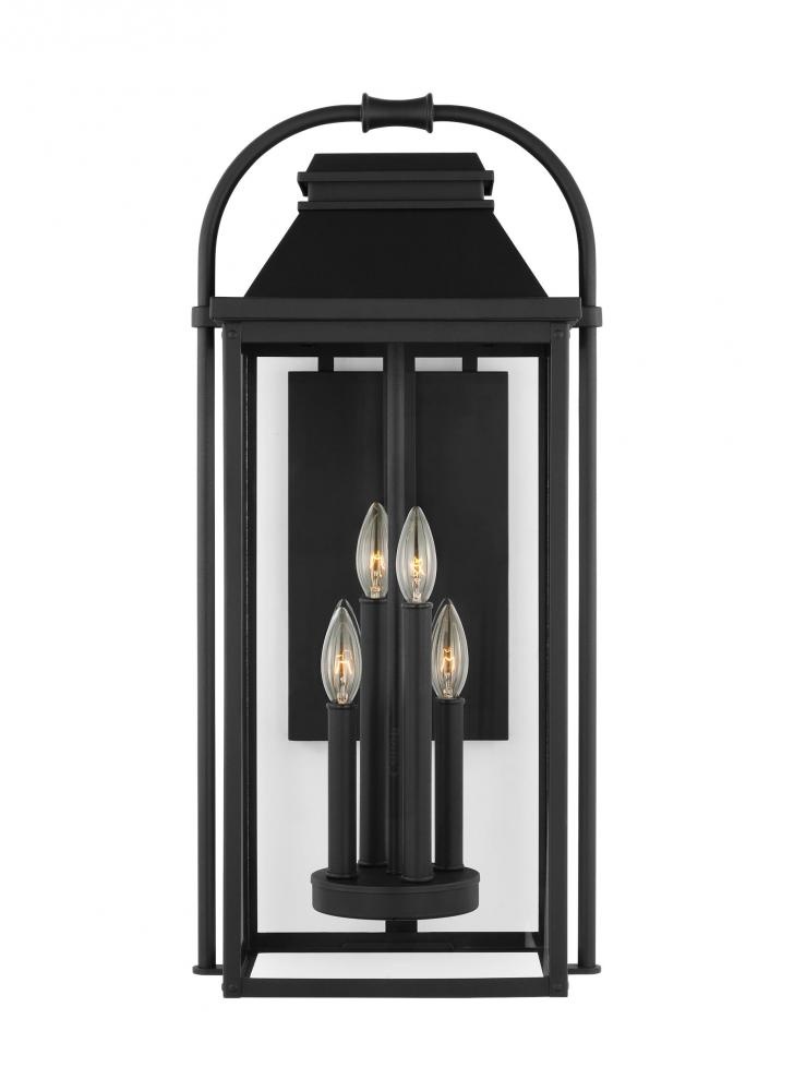 27" 4-LIght Wellsworth Ext Wall/Textured Black