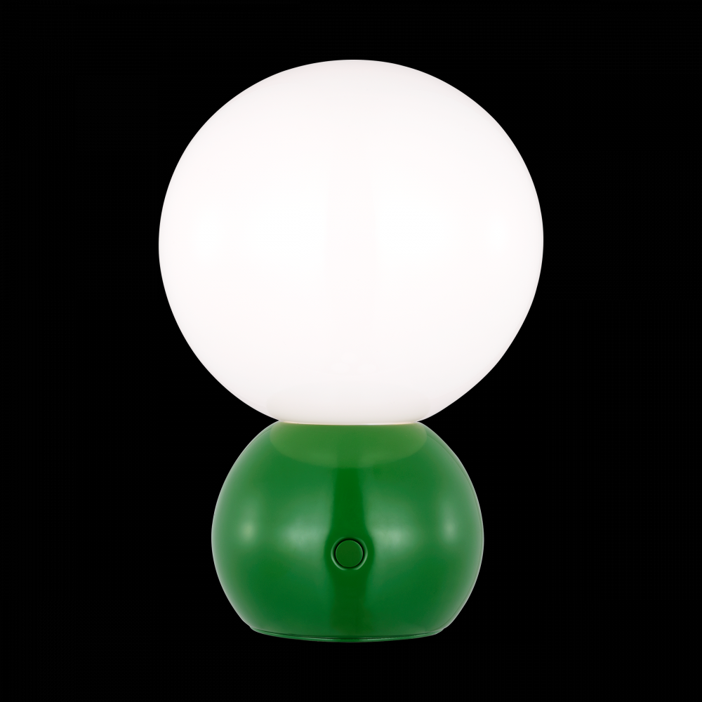 8" 27K-LED Suki Rechargeable Table Lamp - Green