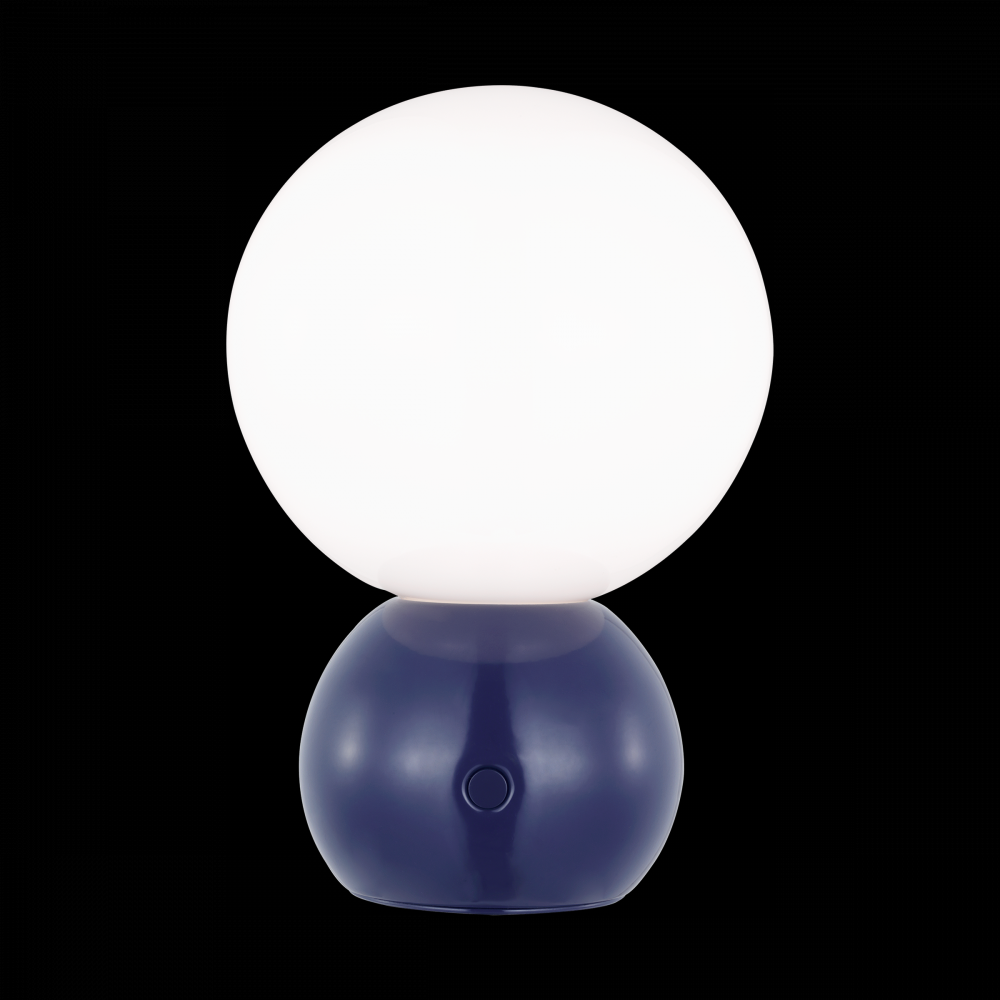 8" 27K-LED Suki Rechargeable Table Lamp - Navy
