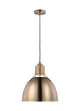 Visual Comfort & Co. Studio Collection 6680301-848 - 15" 1-Light Huey Pendant - Satin Brass