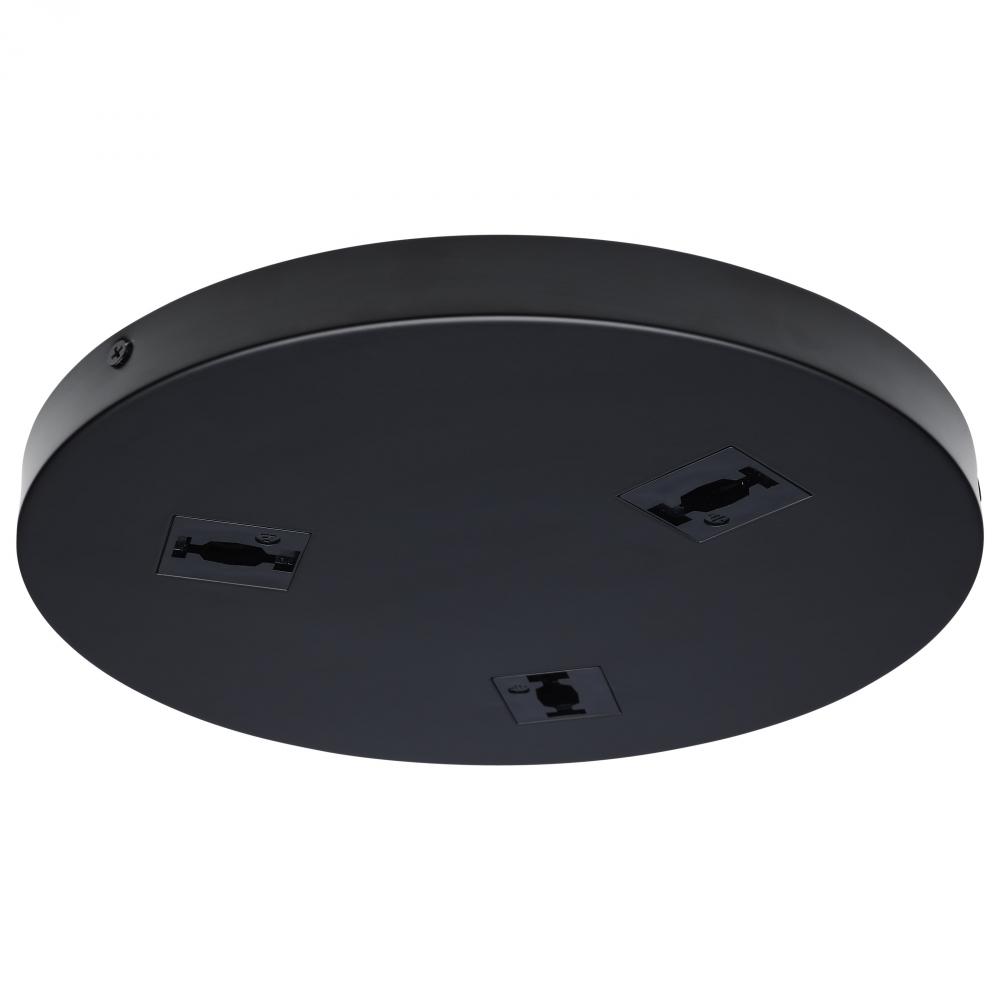 Triple Monopoint Adapter; Round; Black Finish