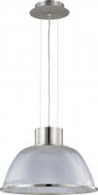 Nuvo 60/2925 - 1-Light 20" Pendant Light Fixture in Brushed Nickel Finish with Clear Prismatic Glass