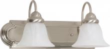 Nuvo 60/320 - Ballerina - 2 Light 18" Vanity with Alabaster Glass - Brushed Nickel Finish