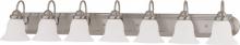 Nuvo 60/3283 - Ballerina - 7 Light 48" Vanity with Frosted White Glass - Brushed Nickel Finish