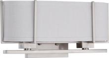 Nuvo 60/4464 - Portia - 2 Light Sconce with Slate Gray Fabric Shades - Brushed Nickel Finish