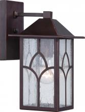 Nuvo 60/5641 - Stanton - 1 Light - 6" Wall Lantern with Clear Seed Glass - Claret Bronze Finish Finish
