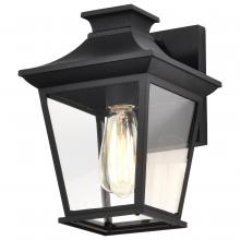 Nuvo 60/5747 - Jasper Collection Outdoor 11 inch Wall Light; Matte Black Finish with Clear Glass