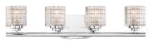 Nuvo 60/6444 - Votive - 4 Light Vanity with Clear Glass - Polished Nickel Finish