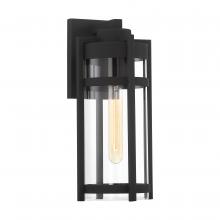 Nuvo 60/6572 - Tofino - 1 Light Medium Wall Lantern - Clear Glass - Textured Black Finish