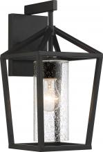 Nuvo 60/6592 - Hopewell- 1 Light Medium Wall Lantern - with Clear Seeded Glass - Matte Black Finish