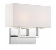 Nuvo 60/6718 - Tribeca - 2 Light Vanity - with White Linen Shade - Polished Nickel Finish