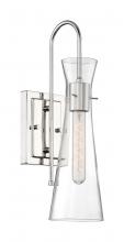 Nuvo 60/6867 - Bahari - 1 Light Sconce with Clear Glass - Polished Nickel Finish