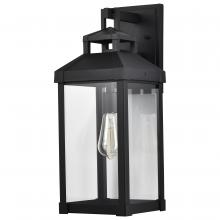 Nuvo 60/7372 - Corning; 1 Light Large Wall Lantern; Matte Black with Clear Glass