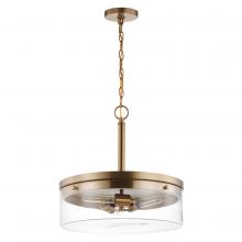 Nuvo 60/7530 - Intersection; 3 Light; Pendant; Burnished Brass with Clear Glass