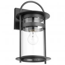 Nuvo 60/7641 - Bracer; 1 Light; Medium Wall Lantern; Matte Black Finish with Clear Glass