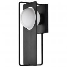 Nuvo 62/1610 - Portal; 6W LED; Large Wall Lantern; Matte Black with White Opal Glass