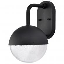 Nuvo 62/1616 - Atmosphere; 6W LED; Medium Wall Lantern; Matte Black with Clear Seeded Glass