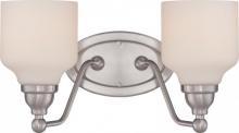 Nuvo 62/387 - Kirk - 2 Light Vanity Fixture with Satin White Glass - LED Omni Included