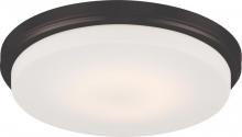 Nuvo 62/709 - Dale - LED Flush with Opal Frosted Glass - Aged Bronze Finish