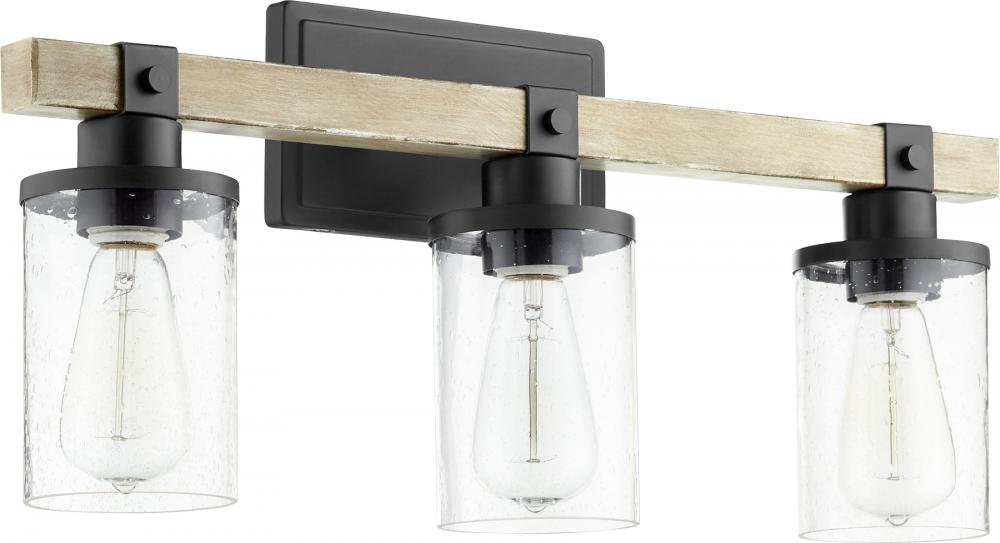 23" 3-Light Alpine Vanity - Black & Driftwood