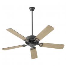 Quorum 43525-5942 - 52" 3-Speed Pull Chain Estate Fan - Matte Black & Weathered Gray