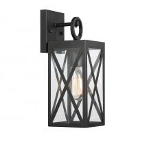Savoy House Meridian M50027BK - 14" 1-Light Exterior Wall Lantern - Black