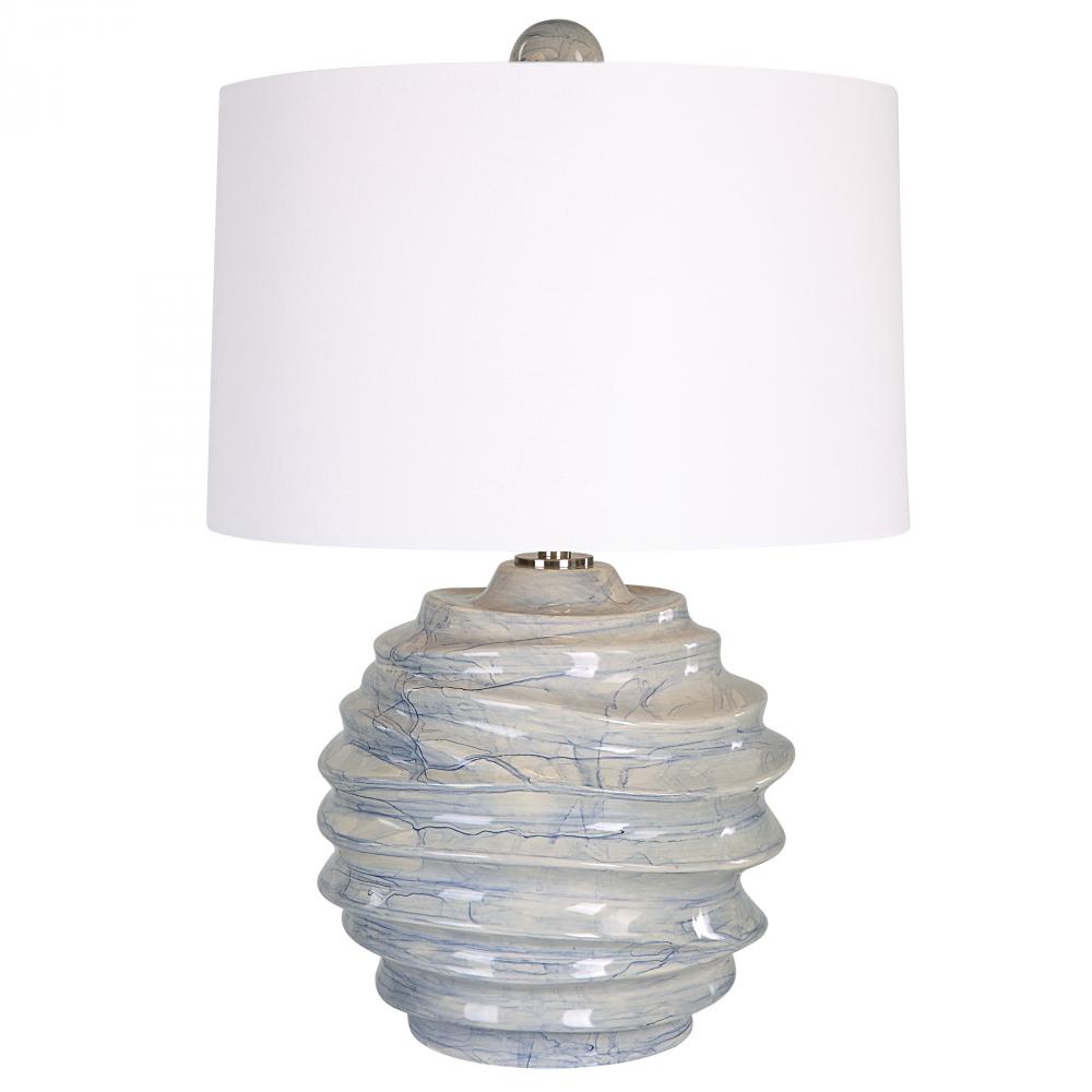 Uttermost Waves Blue & White Accent Lamp