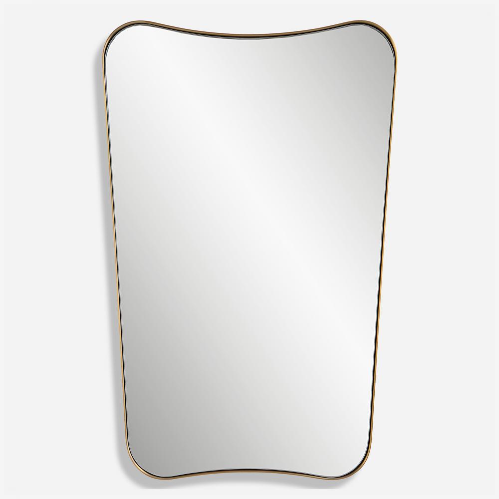 22X34 Belvoir Curved Mirror - Antique Brass