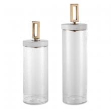 Uttermost 17545 - Uttermost Hayworth Seeded Glass Containers, Set/2