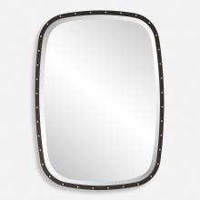 Uttermost 09967 - 26x36 Benedo Rounded Rectangle Mirror - Black with Brass