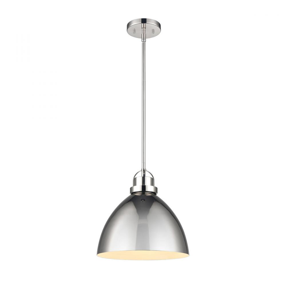 Somerville 12'' Wide 1-Light Pendant - Polished Nickel