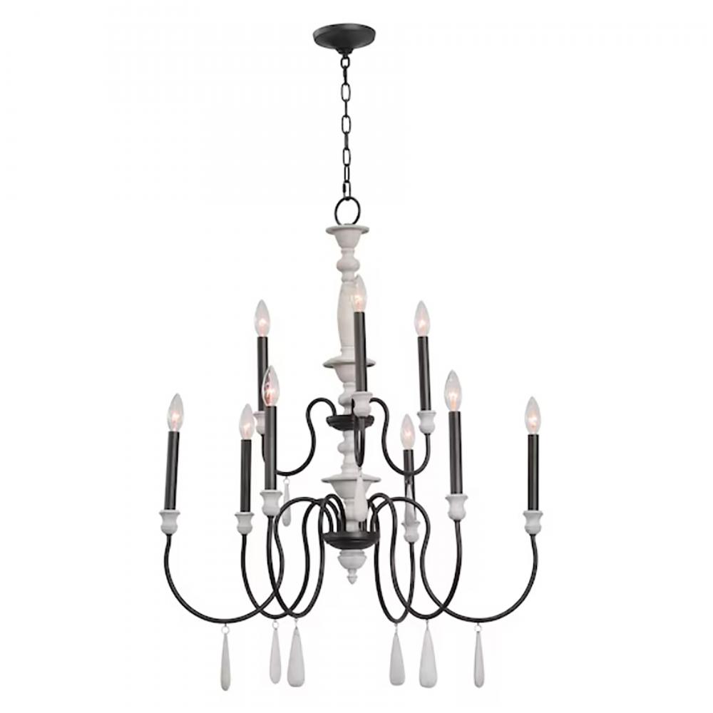 Brownell 30'' Wide 9-Light Chandelier - Anvil Iron
