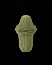 Currey 1200-0894 - Green Plisse Medium Vase